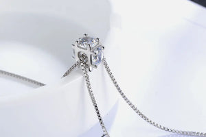 925 Silver Necklace Zirconia Pearl Long Chain Necklaces For Women