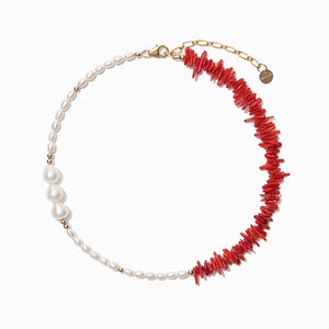Gravel Pearl Women's Necklace Wedding Choker Gothic Style Sweater Chain