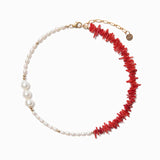 Gravel Pearl Women's Necklace Wedding Choker Gothic Style Sweater Chain