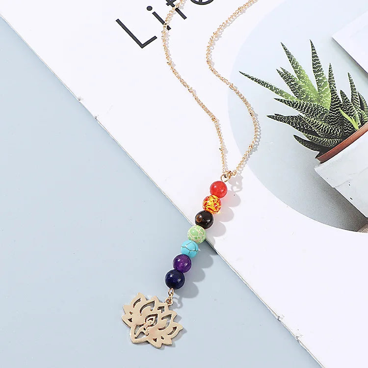 Colorful Natural Stone Bead Necklace