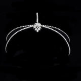 Bohemian Rhinestone Bridal Headband Chain Wedding Crystal Teardrop Band