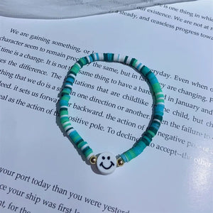 Boho Ethnic Style Beaded Smiley Face Bracelet