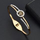 Classic V-Shape Stainless Steel Charm Cuff Bracelet