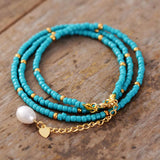 Seed Beads Pearl Friendship Bracelet Handmade
