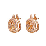 Zircon Hollow Stud Earrings for Women Wedding Jewelry