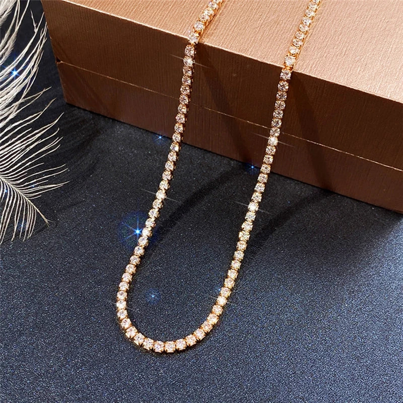 Elegant CZ Eternity Necklace for Women - Anniversary Gift - Wedding Jewelry