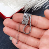 Elegant CZ Eternity Necklace for Women - Anniversary Gift - Wedding Jewelry