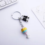 Hot Air Balloon Telescope Keychain Charm Pendant Men Car Keychain Decoration