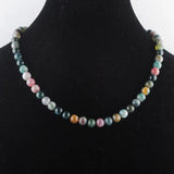 Indian Agates Gemstone Beads Choker Necklace For Women