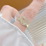 Love Heart Shape Open Ring 14k Real Bijoux Bague