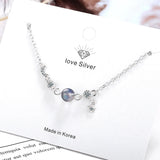 Sterling Silver Moonstone Bracelet Moon Star Tassel Gift