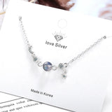 Sterling Silver Moonstone Bracelet Moon Star Tassel CZ Summer Jewelry Gift