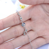Sterling Silver Moonstone Bracelet Moon Star Tassel Gift