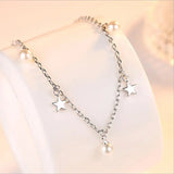 Pearl Star Bracelet 925 Sterling Silver Fine Jewelry S-B198