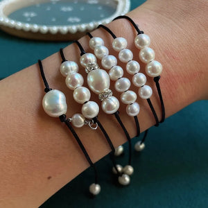 Baroque Pearl Charm Friendship Bracelet - Boho Style