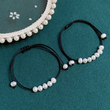Baroque Pearl Charm Friendship Bracelet - Boho Style