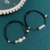 Baroque Pearl Charm Friendship Bracelet - Boho Style