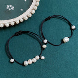 Baroque Pearl Charm Friendship Bracelet - Boho Style
