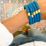 Retro Silicone Bangle Copper Alloy Bracelet Gift