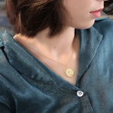 Silver 925 Portrait Pendant Necklace for Women