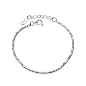 Silver Tube Box Chain Bracelets for Women