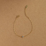Sparkling Zircon Bracelet Stainless Steel 18k Plated