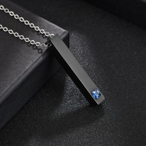 Personalized Stainless Steel Geometric Couple Bar Necklace