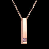 Personalized Stainless Steel Geometric Couple Bar Necklace