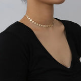 Romantic Metal Clavicle Chain Necklace Ladies Coin Sequin Necklaces