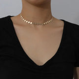 Romantic Metal Clavicle Chain Necklace Ladies Coin Sequin Necklaces