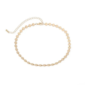 Romantic Metal Clavicle Chain Necklace Ladies Coin Sequin Necklaces