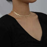 Romantic Metal Clavicle Chain Necklace Ladies Coin Sequin Necklaces