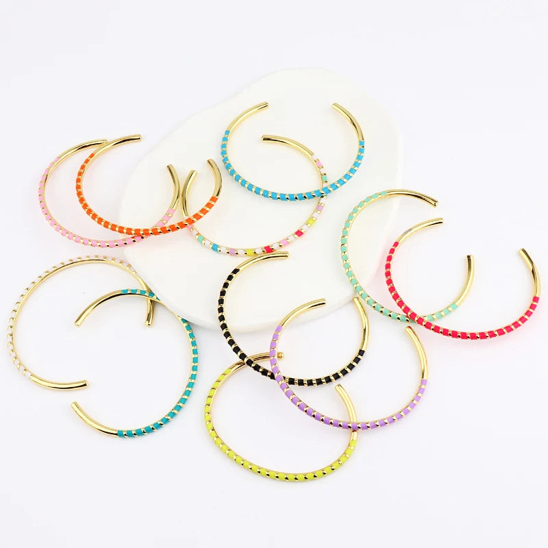 Colorful Bangle Bracelet Open Bangles Jewelry