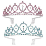 Rhinestone Crown Headbands for Women - Wedding Hair Jewelry