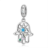Fatima's Hand Pendant 925 Sterling Silver Beaded Necklace Bracelet DIY
