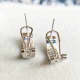 925 Silver Crystal Earrings - Dazzling CZ Jewelry - Girlfriend Gift