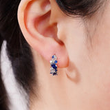 925 Silver Zircon Twist Earrings for Women Wedding Jewelry