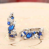 925 Silver Zircon Twist Earrings for Women Wedding Jewelry