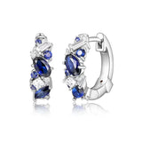 925 Silver Zircon Twist Earrings for Women Wedding Jewelry