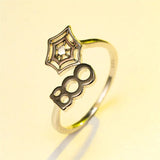 Unisex Adjustable Spider Web Thin Ring