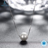 925 Sterling Silver Necklace with Shell Pearl Pendant