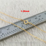Flat O Chain 1.28mm Filled Necklace 14KGF Stamp