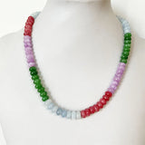 4 Jade 5*8MM Oval Gem Beads Necklaces For Women Natural Stone Chokers