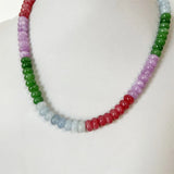 4 Jade 5*8MM Oval Gem Beads Necklaces For Women Natural Stone Chokers