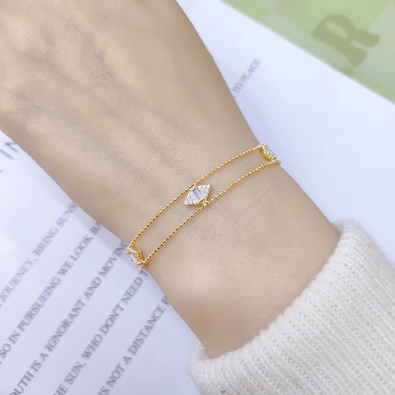 Sweet Couple Jewelry Double-layer Bracelet Female Temperament
