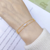 Sweet Couple Jewelry Double-layer Bracelet Female Temperament