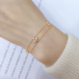 Sweet Couple Jewelry Double-layer Bracelet Female Temperament