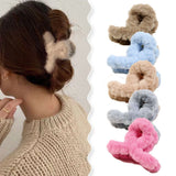 Furry Crab Clip Barrettes Fluffy Shark Hairpin Hair Accessories