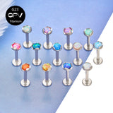 G23 Earrings Inlaid With 3mm Zircon Titanium Jewelry