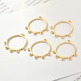Geometric Hearts Round Earrings Copper Plated 18k
